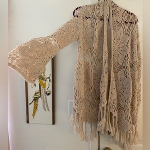 Lucky Brand crochet lace cardigan